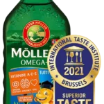 مولرز اوميجا 3 شراب زيت السمك بنكهة التفاح الطبيعي لزيادة التركيز والمناعة 250 مل Mollers Omega 3