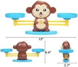 العاب تعليمية لمرحلة ما قبل المدرسة بشكل ميزان وقرود لتعليم العد، بلاستيك، متعددة