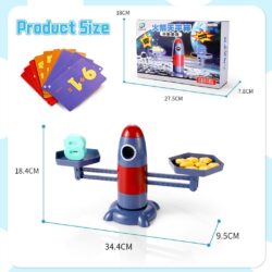 لعبة عد الرياضيات الرائعة من روكيت بالانس، مقياس التعلم المبكر التعليمي، العاب ستيم، هدايا للاطفال في مرحلة ما قبل المدرسة للاطفال من سن 3 و4 و5 و6 سنوات، ABS