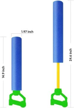 مسدسات مائية للأطفال، مسدسات رش فوم لحمام السباحة - خفيفة الوزن، تصميم نودل، نطاق 12 متر للأماكن الخارجية في الصيف والشاطئ وحمام السباحة والحفلات والحديقة والألعاب المائية، هدية...